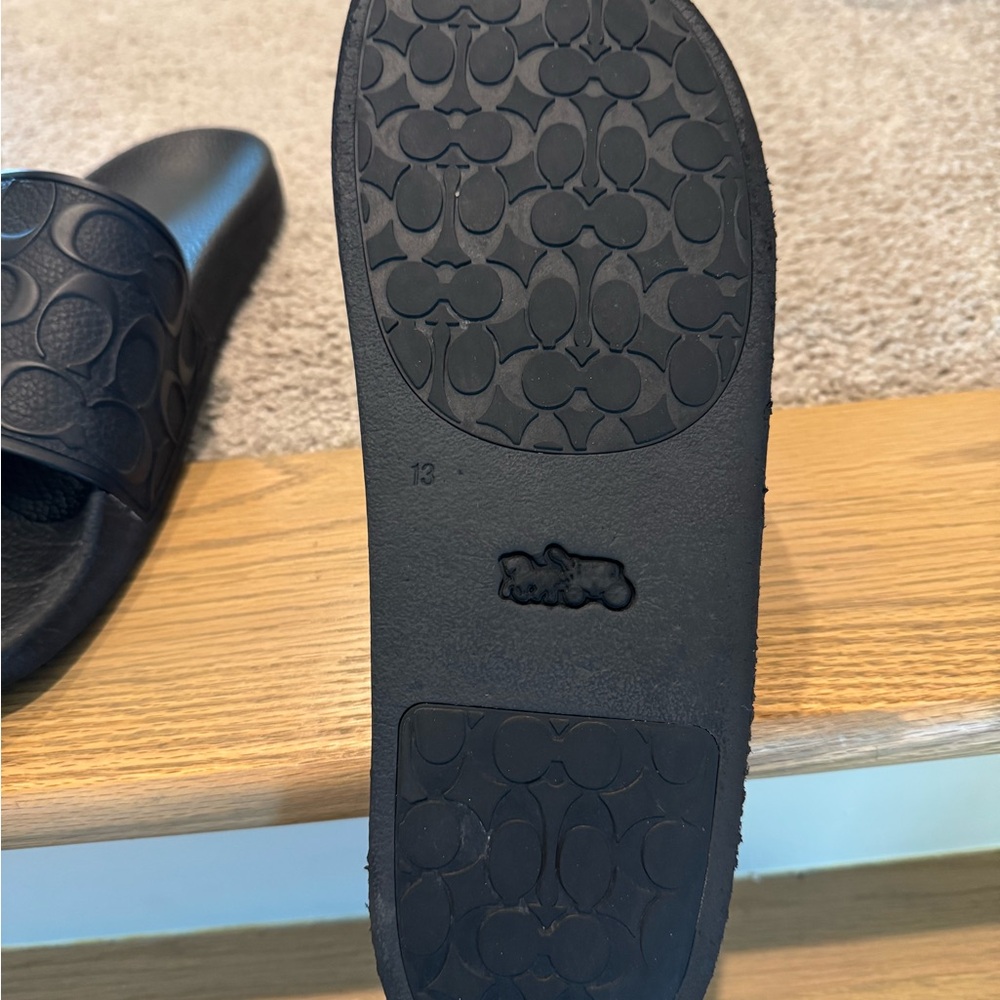 Coach Black Slide Sandals - Picture 4 of 5